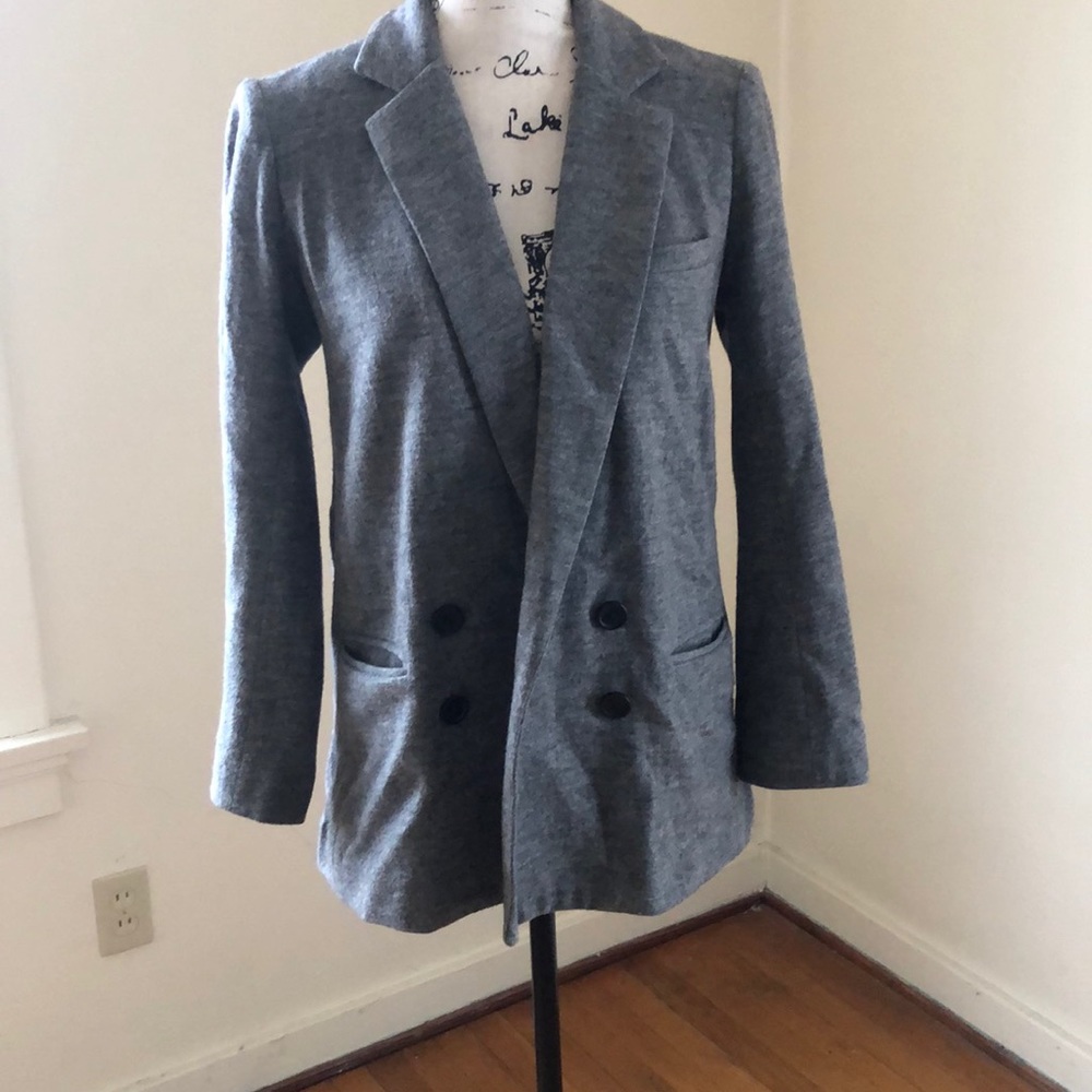 I crew gray blazer